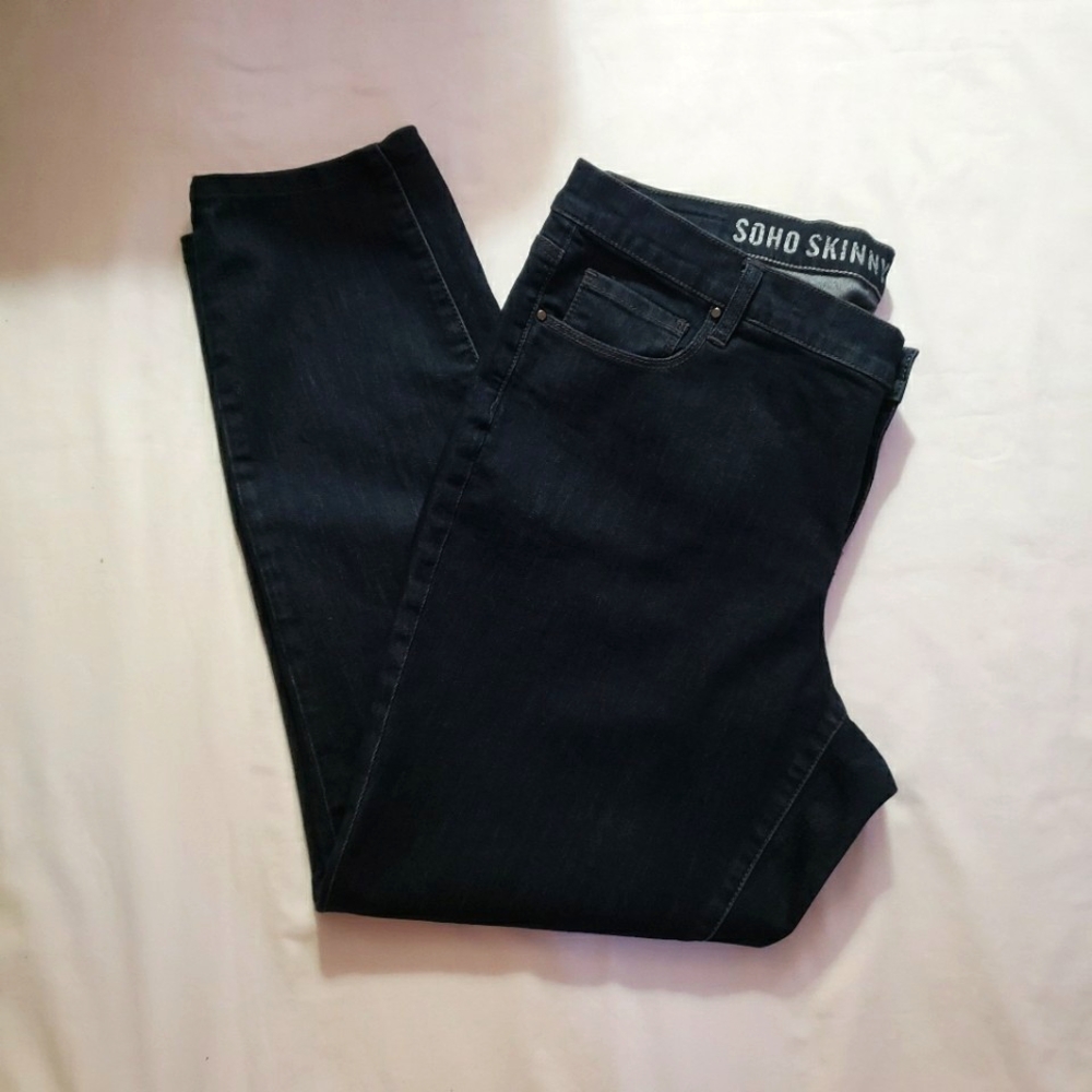 DKNY SOHO Skinny Jean. Dark Blue Wash. Size: 18W